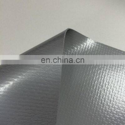 2000d Waterproof Two Side Lacquer Pvc Panama Coated Fabric 900gsm Silver Pvc Tarpaulin for Truck photo-2