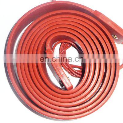 220V HVAC 15mm Width 430/450/480/530/550mm Band Heater Silicon Heater for Compressor Silicone Rubber Heaters photo-3