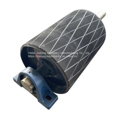 JIS SS 400 Belt Conveyor Ceramic Rubber Lagging Pulley for Quarry