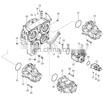 9275691 Excavator Parts Main Pump Device EX1200-6 Hydraulic Pump