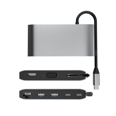 9-in-1 USB3.0 full-featured Type-C docking station