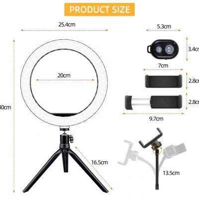 Wholesale 10 Inch Photographic Lighting Ring Fill Light With Tripod Stand Led Ring Light Rgb Ring Light photo-4