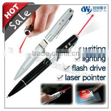 4 in 1 laser pointer with led flashlight pen drive and ball pen , best wholesale alibaba