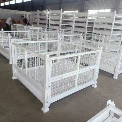 Foldable Turnover Box Heavy Metal Storage Box Scrap Box Transport Iron Box Stackable Turnover Box photo-2