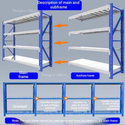 Tool-Free Buckle Design Steel Shelving - Modular Industrial Grade Stacks for Deliveray Station & -Easy Installation photo-3