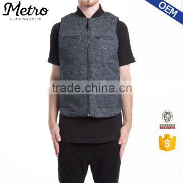 Custom Mens Winter Warm Quilt Cotton Lining Vest