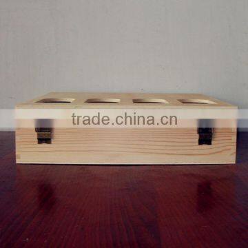 Custom Wooden Wine Box Packing for 4 Wine Bottles photo-4