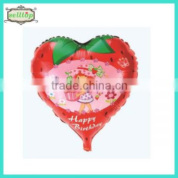 Hot sell 18" heart shape foil birthday balloon