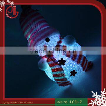 2016 Christmas Decorations Hanging Christmas Light With 7 Colour Lamp Snowman Doll Desktop Decoration Night Light