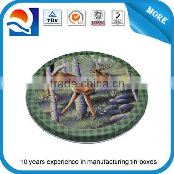 TOP grade round shape recorder tin cover