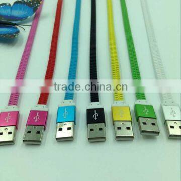 2016 Hot New Best Selling 2 in 1 Zipper Usb Cable Aluminum Charging Cable Usb Exoress China photo-5