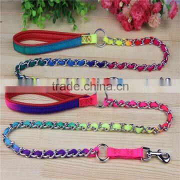 Traction rope Rainbow chain pull pet leash dog rope traction chain