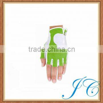 Wholesale custom made colored half finger summer golf gloves for sale