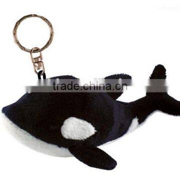 Plush Keychain Killer Whale / Plush Black Whale Key Ring