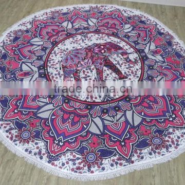 Elephant Beach Towel Round Mandala Table cover