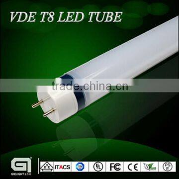 Hot new products 2015 round PC cover inner aluminum led tube light 1.2m 18w with VDE certification