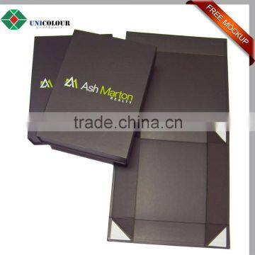 custom logo printed matte laminated book shape folding box