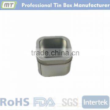 Small Metal Square Tin Box With Window Top for Gift Package photo-2