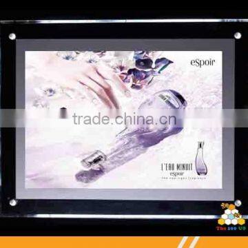 slim wall mounted crystal LED light box acrylic photo frame