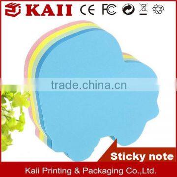 self-adhesive shaped sticky memo pad, promotional sticky memo pad, adverstising sticky memo pad maufacturer and sales