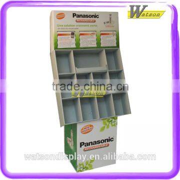 Advertising Paper Corrugate Floor Compartment Display Stand For Coarse Food/Form Light photo-3