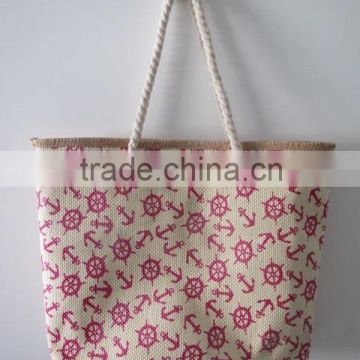 seamen patten printing paper straw beach bag