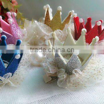 Baby Girl Hairpin Crown Pearl Princess Hair Clip for Kids Party Accessories Headwear clothes CB-3608