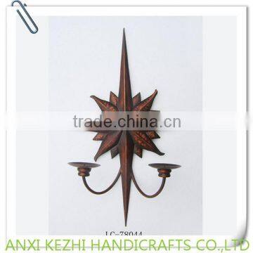 decorative wrought iron candle wall sconce