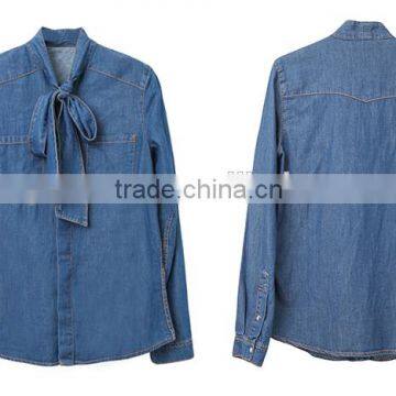 Newest Jean Shirt Floral Jean Tops Jean Summer Shirts photo-5