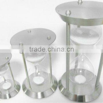 Glass Sand Timer With Metal Frame; Metal Hourglass photo-4