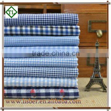 EXCELLENT QUALITY PURE COTTON seersucker plaid fabric for kids