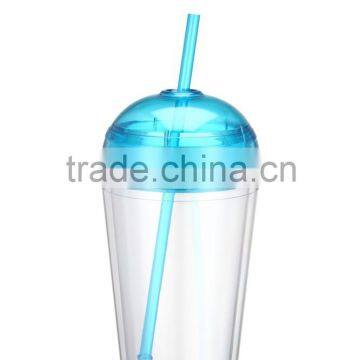 16oz double wall Insulated Tumbler Cup with Lid for drinking water clear bottle