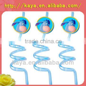 Long flexible food grade 3d plastic drinking straw