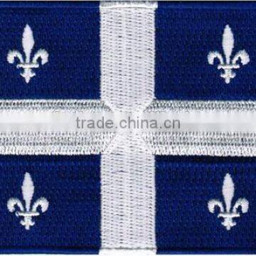 Best quality for Quebec Flag Embroidered Patch iron on jackets 100% embroidery