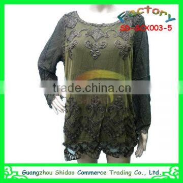 Woman blouse new fashion ladies lace blouse designs lace blouse