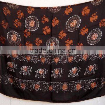 Hand block printed batik pure silk scarves Jaipur Sanganer wax print