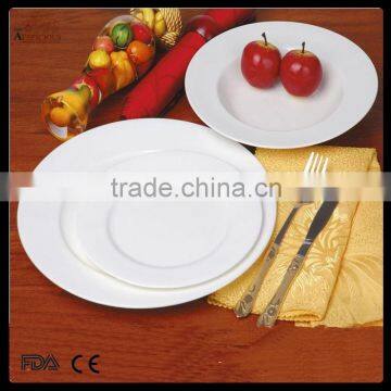 bone china 18 pcs white body rimmed dinnerware set