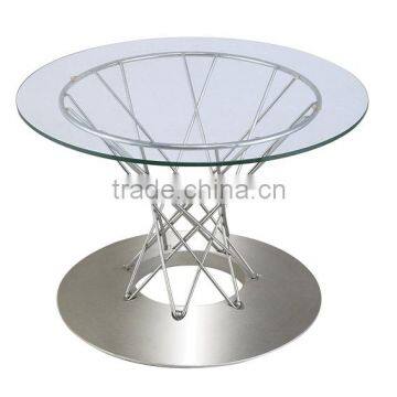 glass coffee table for living room / coffee table with tempered glass top Y128