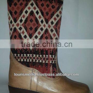 handmade moroccan kilim boots size 39 - ref01nov2