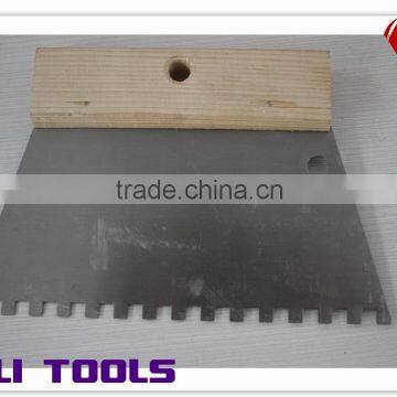 Teeth Blade Tools / Carbon Steel Blade Scraper With Wooden Handle