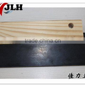 Wooden handle scraper with rubber blade