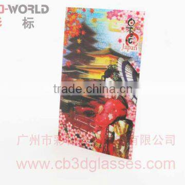 3D lenticular effect postcard with customized logo