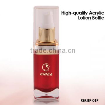 15ml 30ml Red Square Acrylic Cosmetic Lotion Pump Bottle