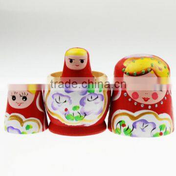 2016 Hot Sale Custom Printing Wooden Chinese Factory Nesting Dolls Set photo-4