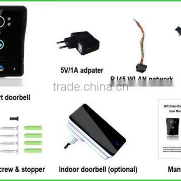 140 Degree Super Winde Viewing Angle Touch Key Wifi Doorbell Wireless Video Door Phone photo-6
