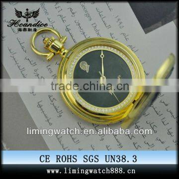 wholesale IPG gold & silver quartz Pocket Watch chairman mao printed