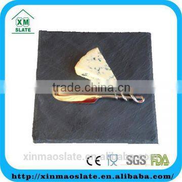 [factory direct]25X25cm Natural Edge Square Shape Slate Plate Item CP-2525SD2A