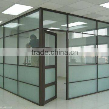 visible aluminum frame glass curtain wall,glass office partition