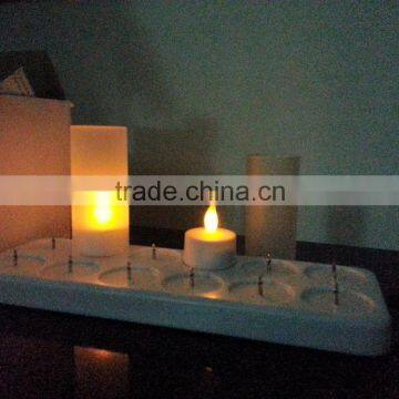 12pcs rechargeable plastic flameless electronic led candles set