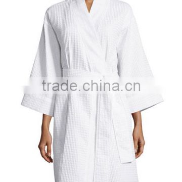 Wholesale Cheap Sexy Classical Style Women White Homme Hotel Waffle Bathrobe